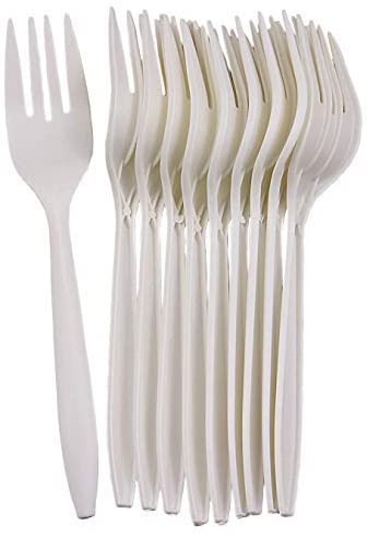 White Disposable Plastic Cutlery Set - Spoons, Forks and Knives (1000  Guests)