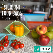 Load image into Gallery viewer, Silicone and Mesh produce bags Reusable Food Storage 12 pack - Set of 3 Silicone Bags and 9 Produce Bags
